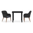 vidaXL Garden Dining Set in Black/Dark Grey
