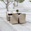 vidaXL Garden Dining Set in Brown/Black/Cream