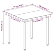 vidaXL Garden Dining Set in Black/Cream White