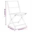 vidaXL Powder-Coated Steel 7 Piece Foldable Garden Dining Set in Grey