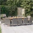 vidaXL Garden Dining Set in Grey/Dark Grey