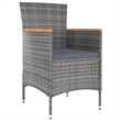 vidaXL Garden Dining Set in Grey/Dark Grey