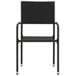 vidaXL PE Rattan/Steel/Solid Acacia Wood Outdoor Dining Set in Black