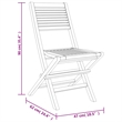 vidaXL Teak Wood Medium Foldable Garden Dining Set in Natural