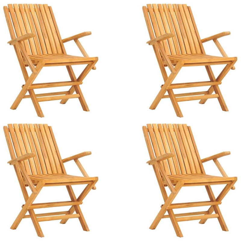 vidaXL Solid Teak Wood Medium Garden Dining Set in Natural
