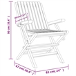 vidaXL Solid Teak Wood Medium Garden Dining Set in Natural