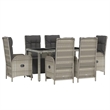 vidaXL Garden Dining Set in Grey/Dark Grey