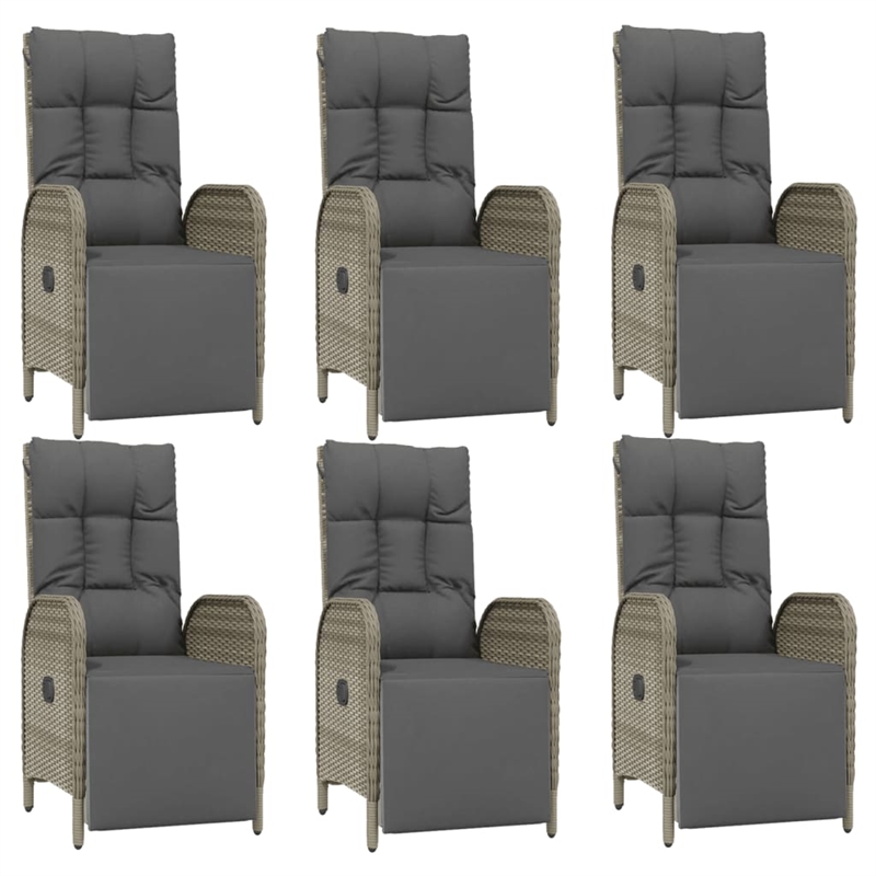 vidaXL Garden Dining Set in Grey/Dark Grey