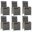 vidaXL Garden Dining Set in Grey/Dark Grey