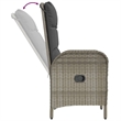 vidaXL Garden Dining Set in Grey/Dark Grey