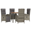 vidaXL Garden Dining Set in Grey/Dark Grey