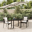 vidaXL Garden Dining Set in Black/Cream White