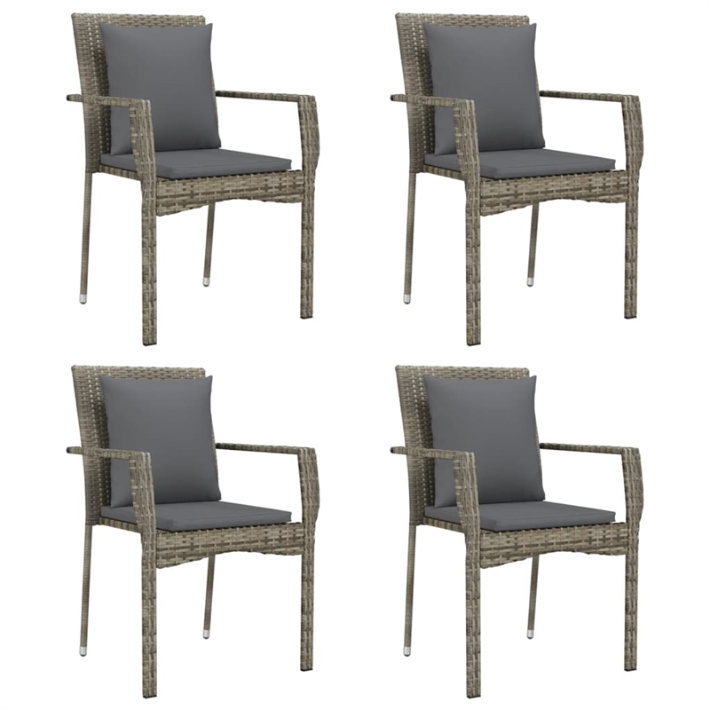 vidaXL Garden Dining Set in Black and in Grey