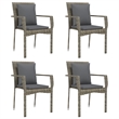vidaXL Garden Dining Set in Black and in Grey