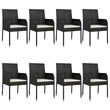 vidaXL Garden Dining Set in Black and Cream White