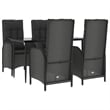 vidaXL Patio Dining Set in Black