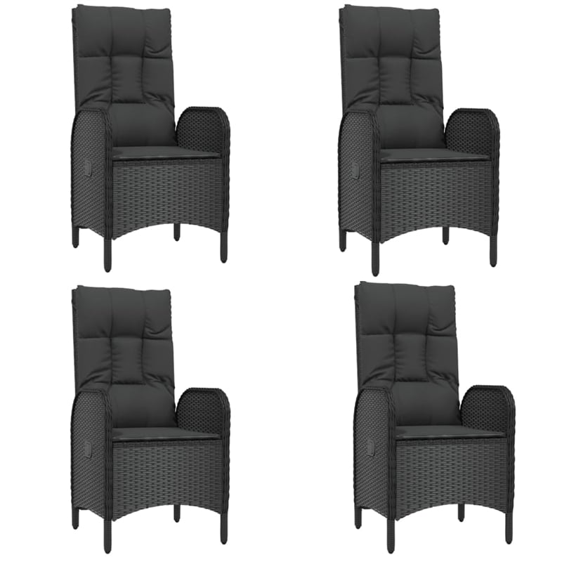 vidaXL Patio Dining Set in Black