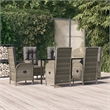 vidaXL Garden Dining Set in Black and in Grey