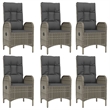 vidaXL Garden Dining Set in Black and in Grey