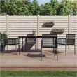 vidaXL Garden Dining Set in Black/Light in Grey