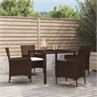 vidaXL Patio Dining Set in Brown - Set of 4