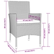 vidaXL 9 Piece Patio Dining Set in Brown