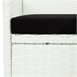 vidaXL Patio Dining Set White/Black - Set of 4