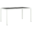 vidaXL Patio Dining Set White/Black - Set of 4