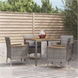 vidaXL Patio Dining Set in Gray - Set of 4