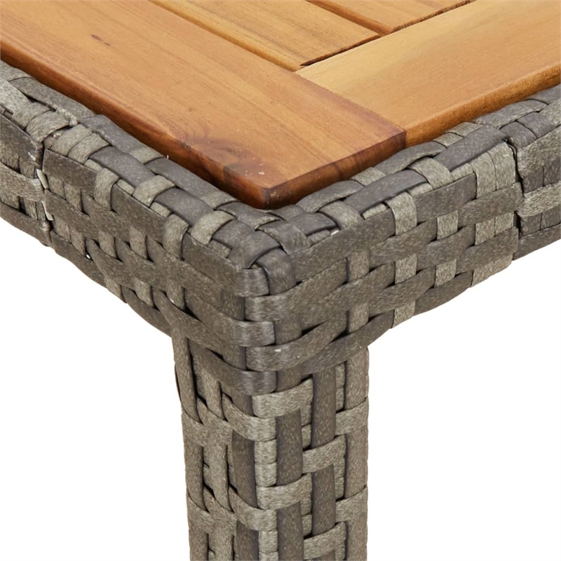 vidaXL Patio Dining Set in Gray - Set of 4