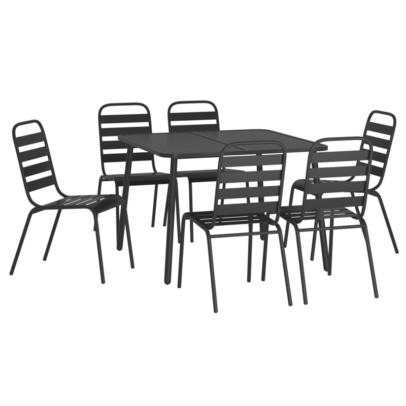 vidaXL Garden Dining Set in in Anthracite/Gray