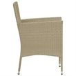 vidaXL Poly Rattan Lightweight Rectangular Dining Set in Beige