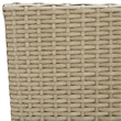 vidaXL Poly Rattan Lightweight Rectangular Dining Set in Beige