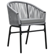 vidaXL 4 Piece Garden Dining Set in Black/Grey