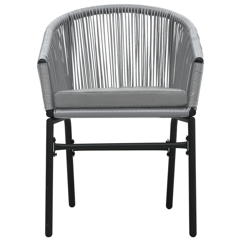 vidaXL 4 Piece Garden Dining Set in Black/Grey