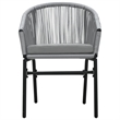 vidaXL 4 Piece Garden Dining Set in Black/Grey