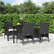 vidaXL Garden Dining Set in Black/Cream White