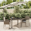vidaXL 3 Piece Garden Dining Set in Gray