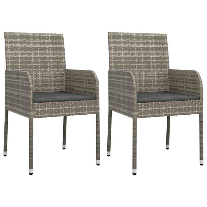 vidaXL 3 Piece Garden Dining Set in Gray