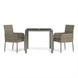 vidaXL 3 Piece Garden Dining Set in Gray