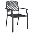 vidaXL 3 Piece Powder-Coated Steel Garden Dining Set in Anthracite