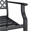 vidaXL 3 Piece Powder-Coated Steel Garden Dining Set in Anthracite