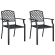 vidaXL 3 Piece Steel Garden Dining Set in Anthracite