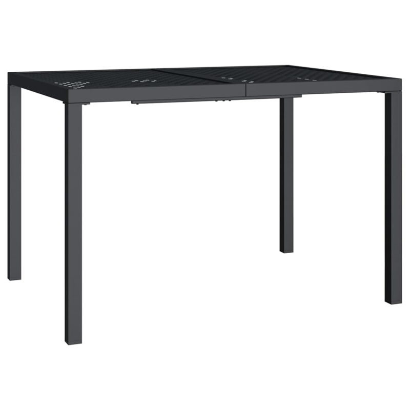 vidaXL 3 Piece Steel Garden Dining Set in Anthracite