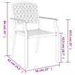 vidaXL 3 Piece Steel Garden Dining Set in Anthracite