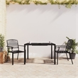 vidaXL 3 Piece Steel Garden Dining Set in Anthracite