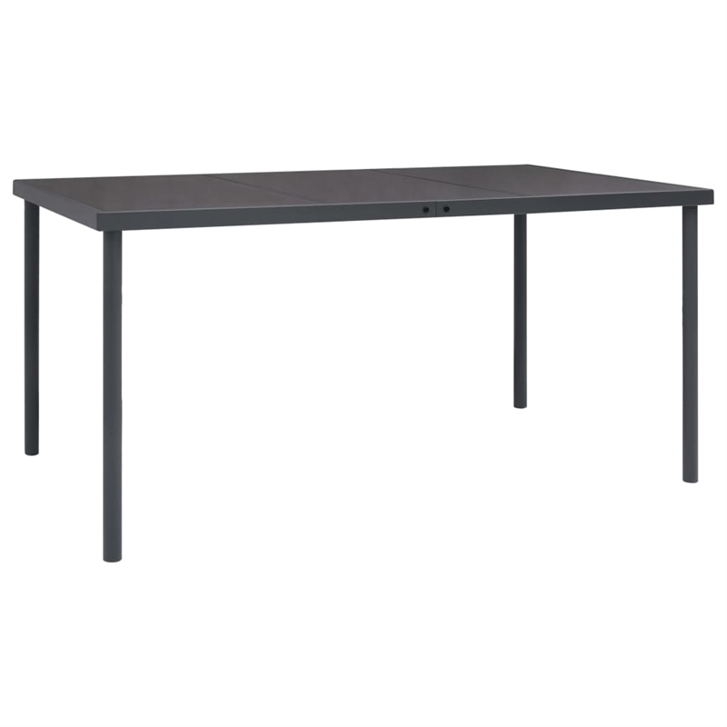 vidaXL 5 Piece Steel Garden Dining Set in Anthracite
