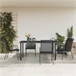 vidaXL 5 Piece Steel Garden Dining Set in Anthracite