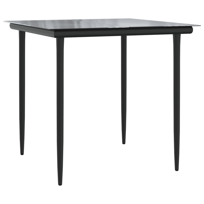 vidaXL 5 Piece Steel Garden Dining Set in Black/Anthracite