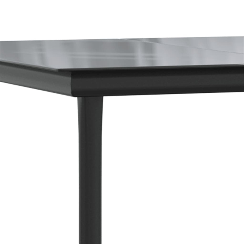 vidaXL 5 Piece Steel Garden Dining Set in Black/Anthracite